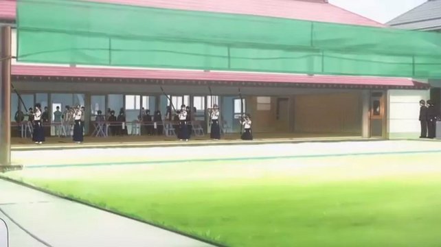 風舞高校が県立弓道場で試合